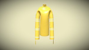 Mens Long Sleeve Dress - Metaverse In Low Poly 3D model