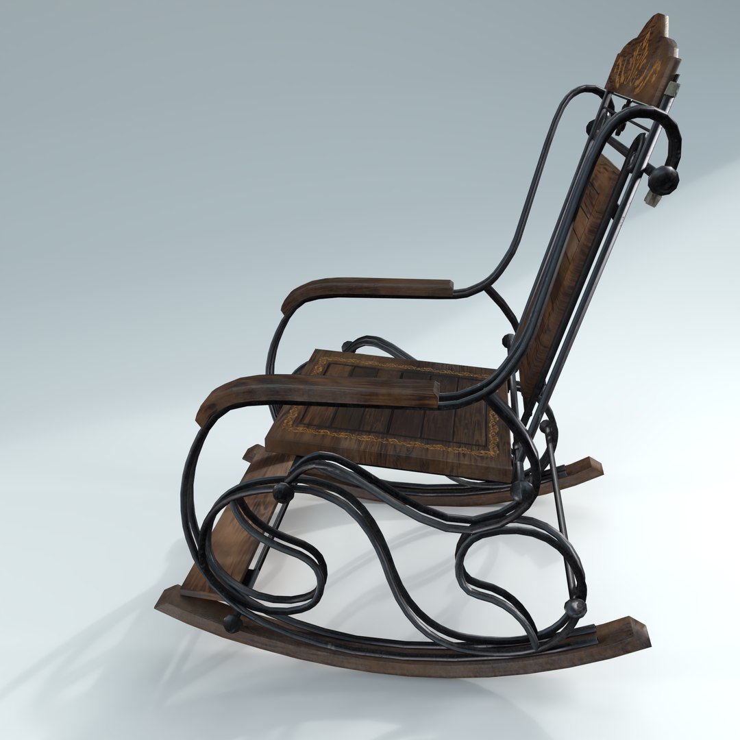 3D Model Hardwood Rocking Chair Wood - TurboSquid 1553455