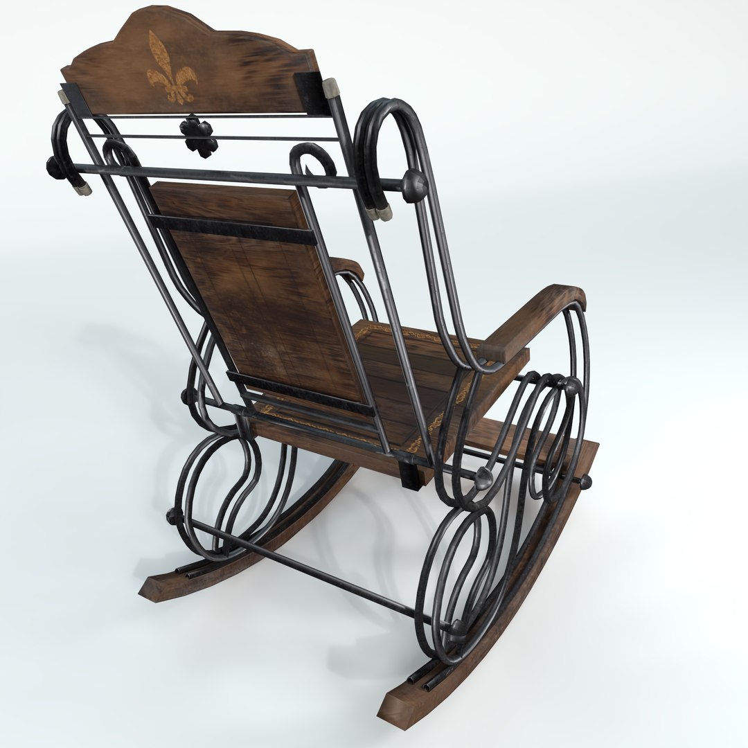 3D Model Hardwood Rocking Chair Wood - TurboSquid 1553455