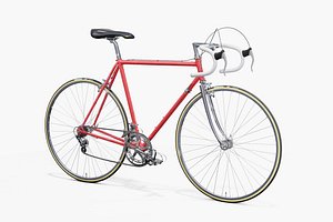 3D Vintage Race Bicycle - RED