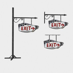 old wooden exit sign 02