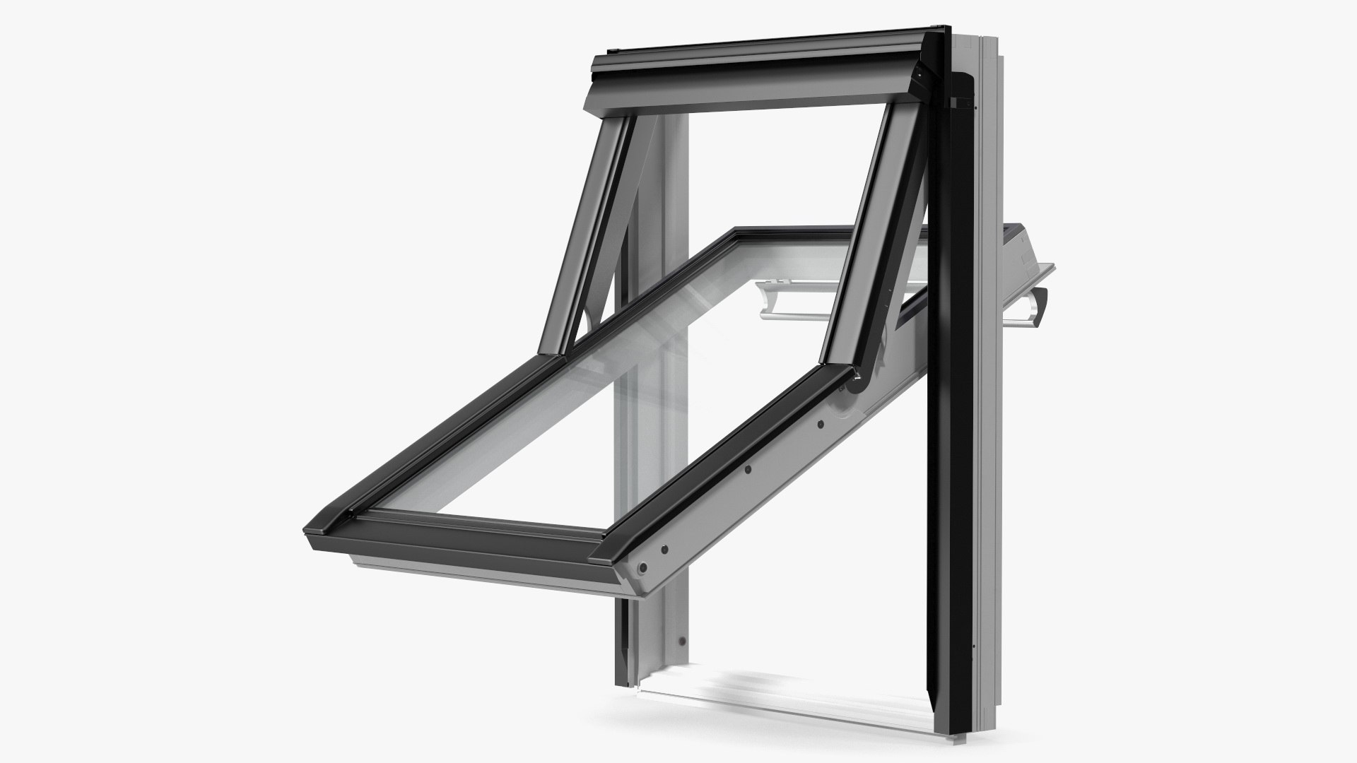 Center Pivot Roof Window 78 x 118 Open 3D model preview