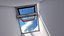 Okno dachowe z centralnym obrotem 78 x 118 otwarte