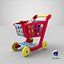 children shopping cart grocery 3D model