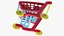 children shopping cart grocery 3D model
