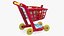 children shopping cart grocery 3D model