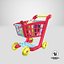 children shopping cart grocery 3D model