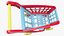 children shopping cart grocery 3D model