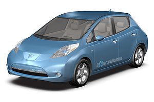 nissan leaf 3d model