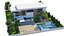 Activo de exterior de casa moderna listo para ArchViz