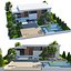 Activo de exterior de casa moderna listo para ArchViz