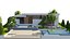 Activo de exterior de casa moderna listo para ArchViz