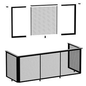 Metal mesh fencing for balcony terrace mesh fence 3D model