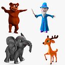 Cartoon Rigged Characters Collection