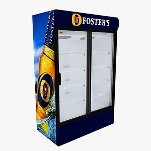 3D model foster s fridge sliding doors