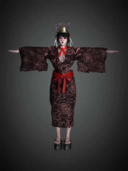 3D 3D Japanese Female Character 02 model