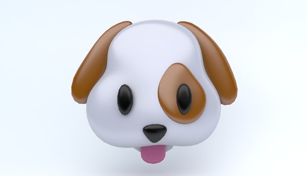 modelo 3d DOG emoji icon TurboSquid 1179347