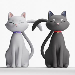 Cartoon Cats 3D model
