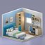 Isometric Modern Bedroom male