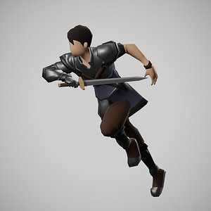 Lowpoly Hero character fully rigged with IK control