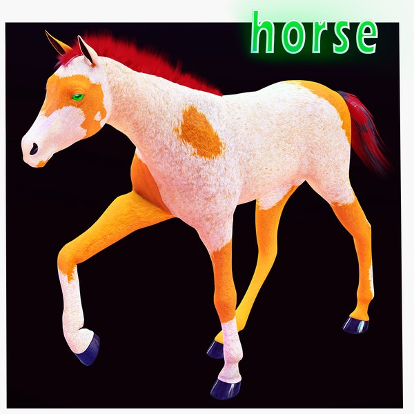 Horse Horses Fantasy Animal Animated 3D model