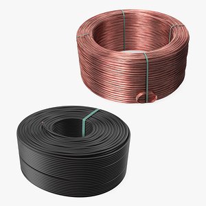 3D Coil Cables Collection model