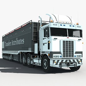 3D model Heavy Duty Special Transport Semi Truck