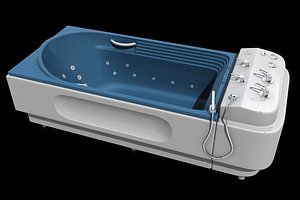 3d model realistic massage tub
