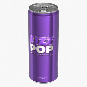 Slim Soda Can 250ml V2 3D