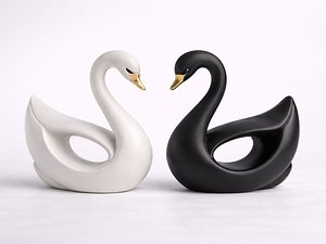 Elegant swans - 3D Print model model