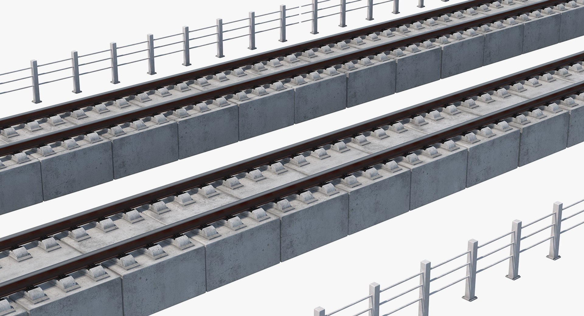 Direct Railway Section Rail 3D Model - TurboSquid 1372507