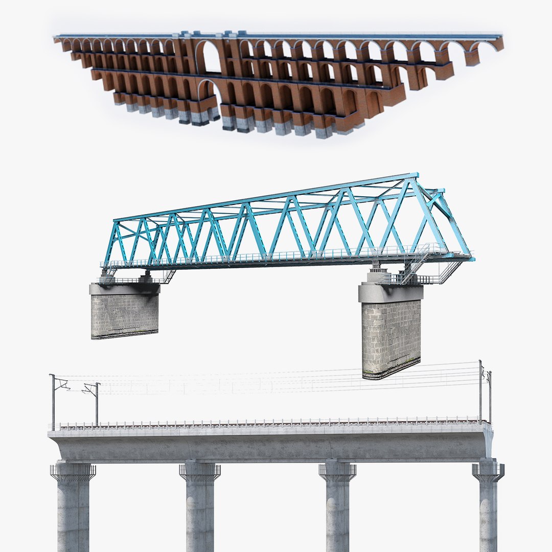 Railway Bridges Collection 3D model preview