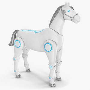 3D Robot Horse Rigged model