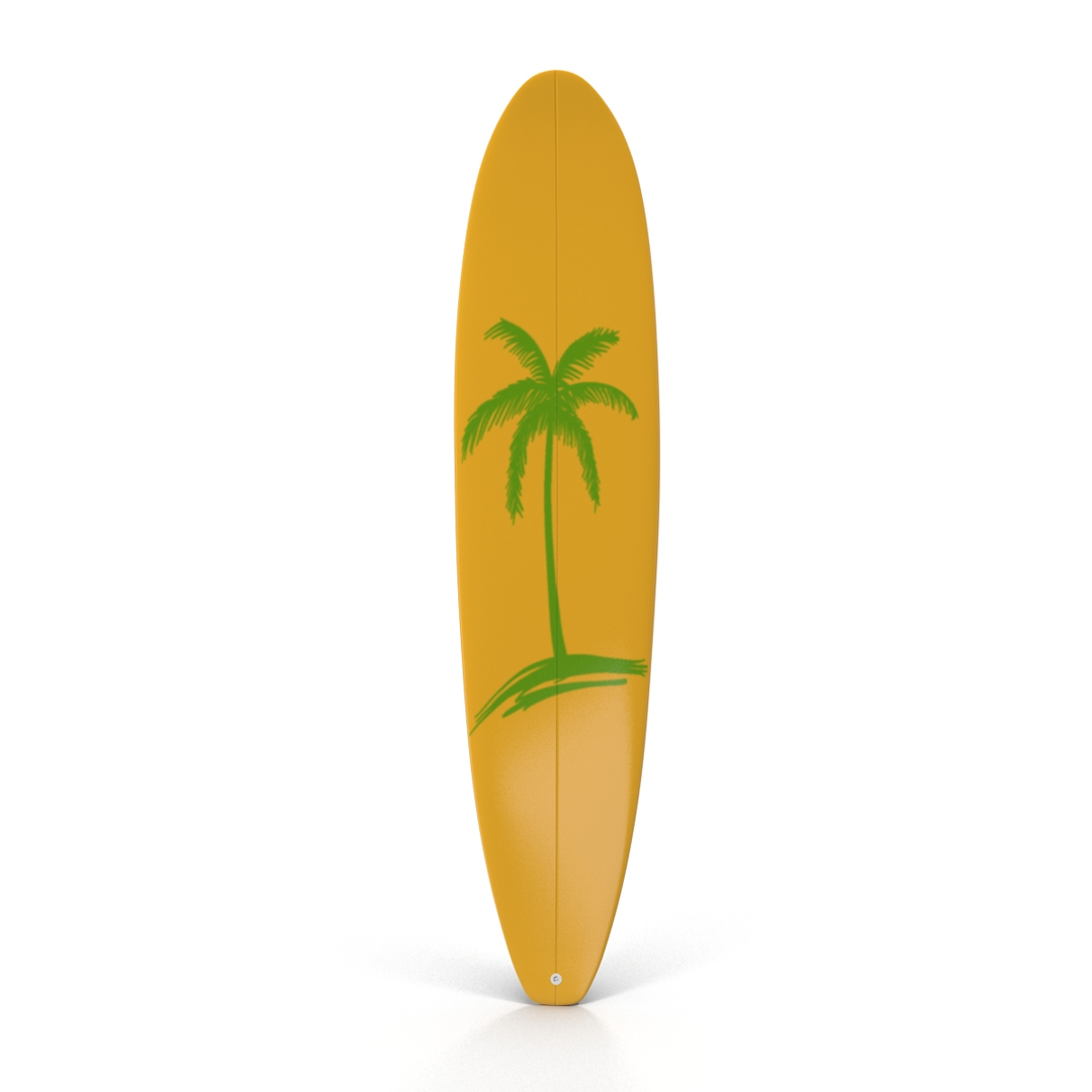 Surfboard Longboard Set Modeled 3d Model