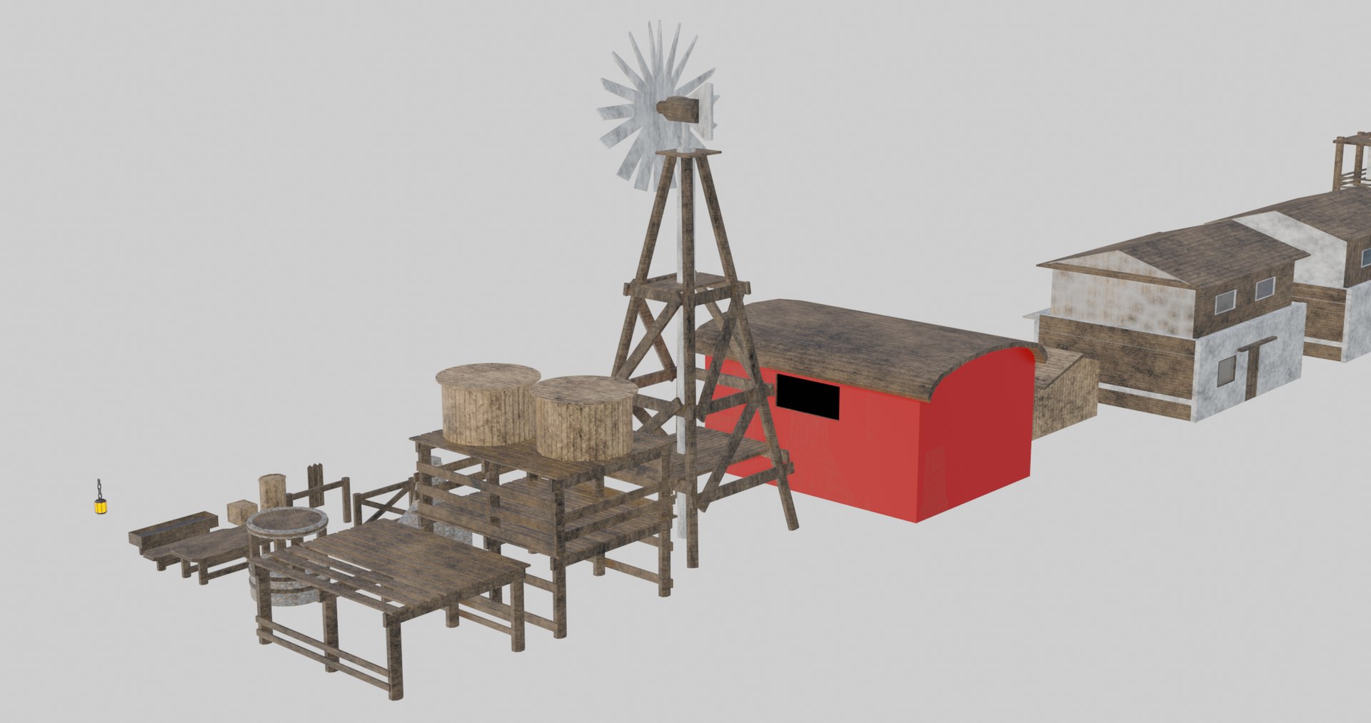 3D Western Town Building Pack - TurboSquid 1943072