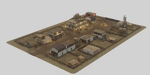 3D Western town building pack