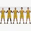 Basketballspieler Gelbe Teamkollektion