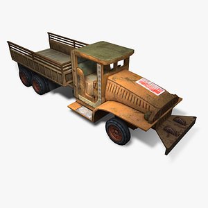 desert army truck 3d model