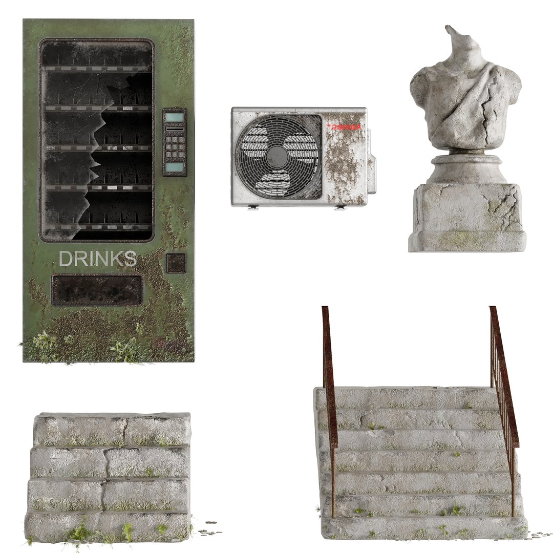 Post-Apocalyptic Urban Props 3D - TurboSquid 2434394