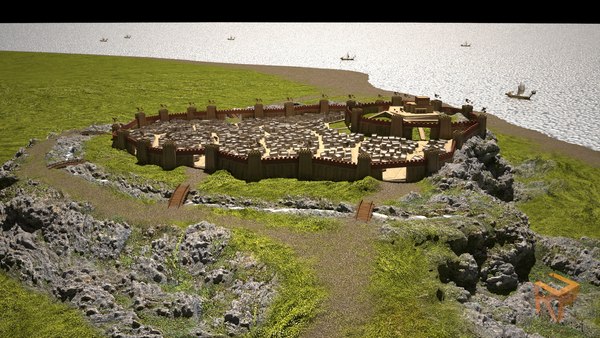 3d model troy castle
