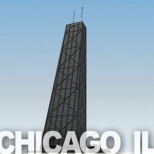 3d john hancock center building model