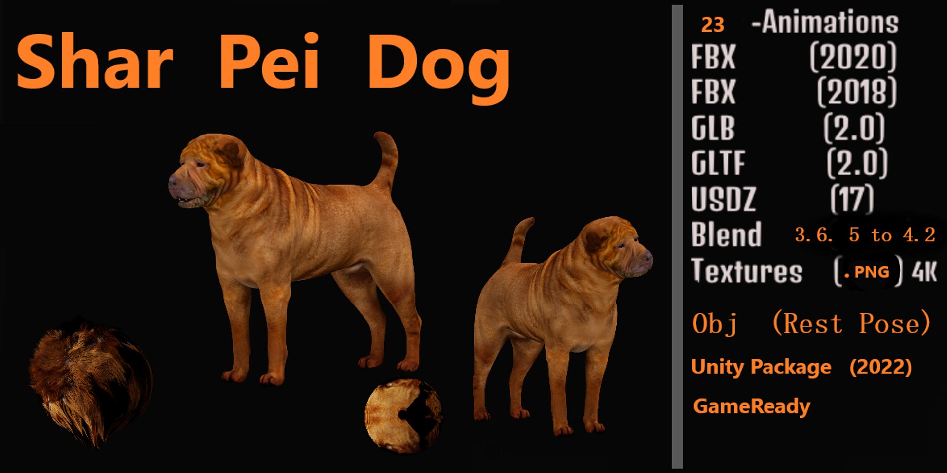 3D model Shar Pei Dog https://p.turbosquid.com/ts-thumb/vP/18G7kr/Zl/sharpei_dog/png/1727827840/1920x1080/fit_q87/2709251684b3a6cc0a4fd1f674633714270f222b/sharpei_dog.jpg