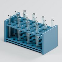 Laboratory Test Tube Rack with Graduated Glass Tubes