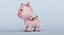 3D model cartoon pig animation