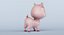 3D model cartoon pig animation