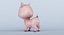 3D model cartoon pig animation