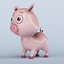 3D model cartoon pig animation