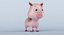 3D model cartoon pig animation