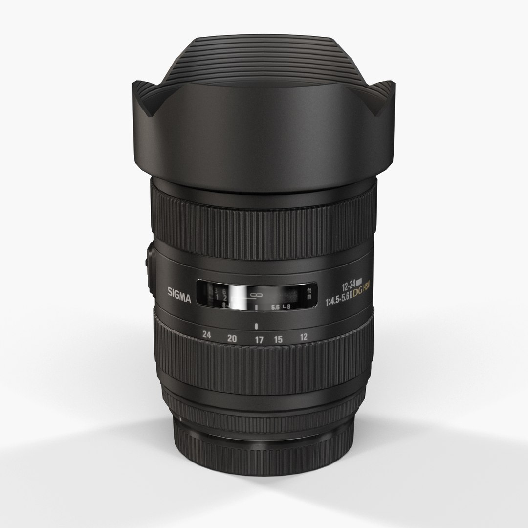 3d model low-poly sigma 12-24mm f 4