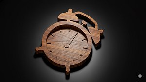 3D Wooden Alarm Clock Candy Bowl
